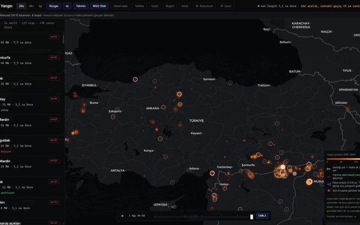 Algow Yangın — canlı orman yangını haritası